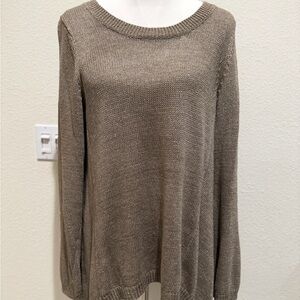 Vince 100% Linen Crewneck Pullover Sweater Size Large Knit